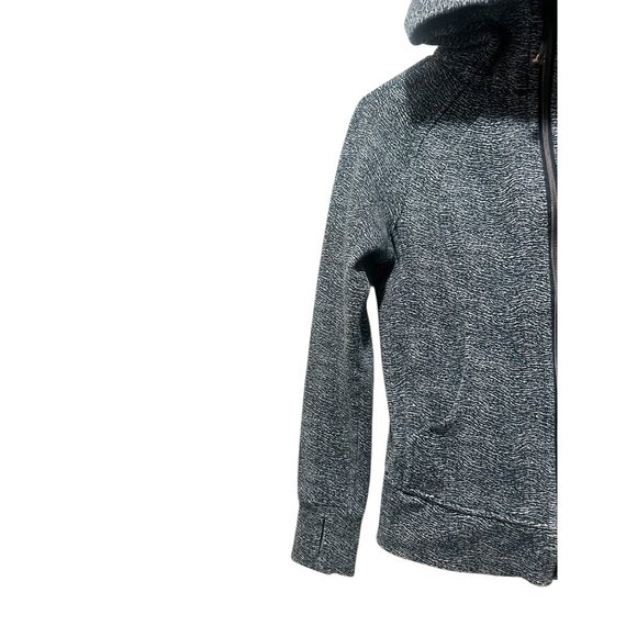 Lululemon Scuba Hoodie Y2K Womens 4 Gray Luminesce Splatter Embroidered Logo - Picture 16 of 16